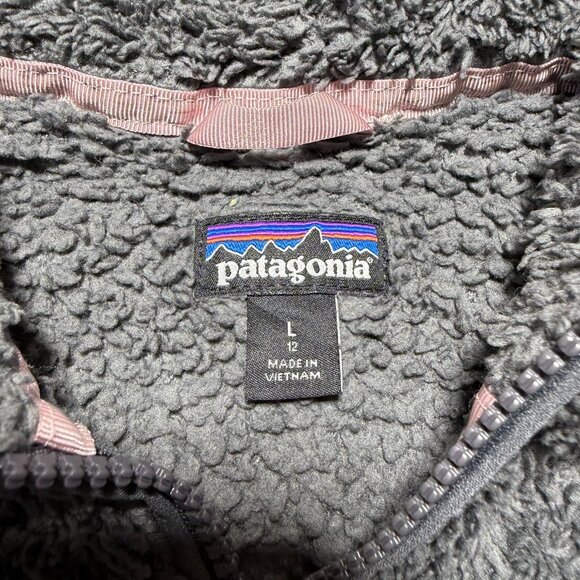 Patagonia Los Gatos1/4 Zip Fleece Gray Jacket Girls - Size Large (12) - Picture 7 of 12